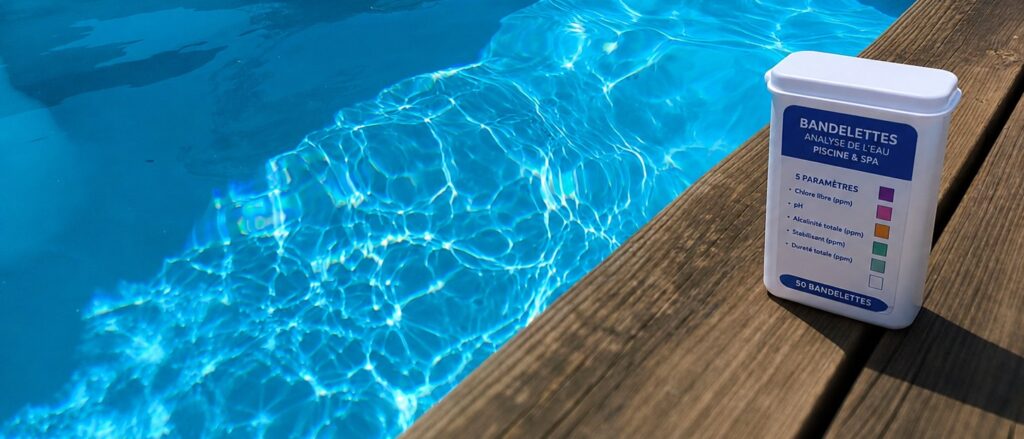 Test du TAC piscine avec kit d’analyse de l’eau